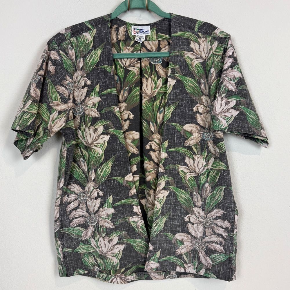Vintage Reyn Spooner Hawaiian Open Front Aloha Shirt Customized S